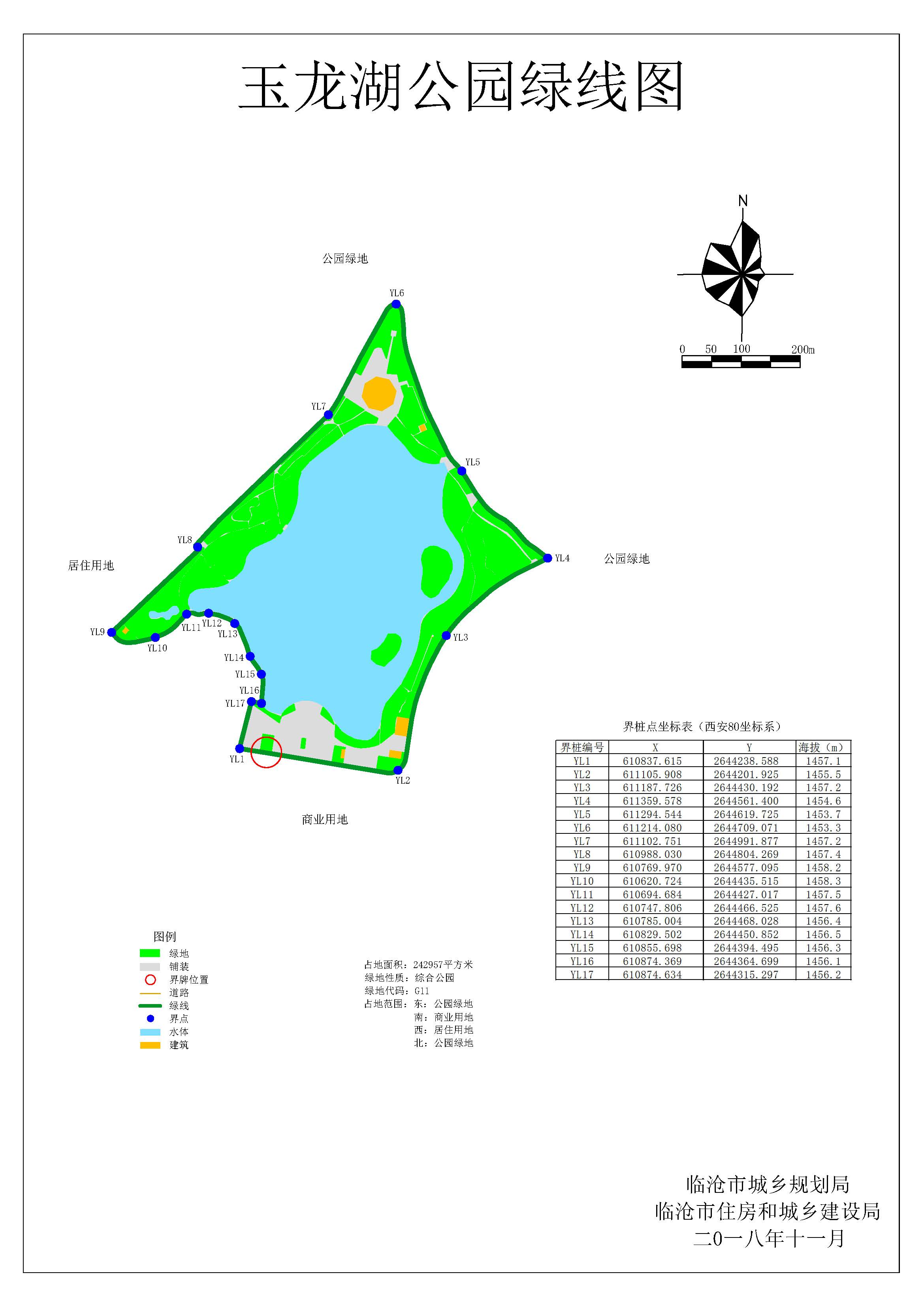 01玉龙湖公园绿线图
